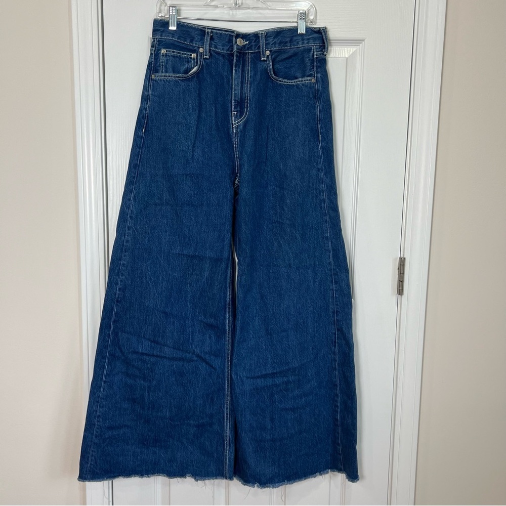 Zara Blue Flare & Wide Leg Jeans